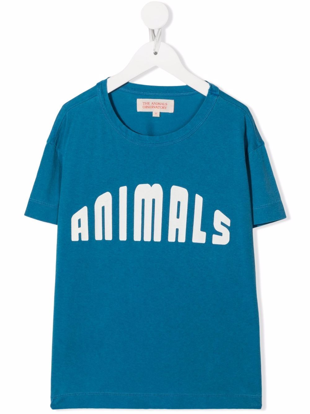 The Animals Observatory Logo-print Round-neck T-shirt In 蓝色