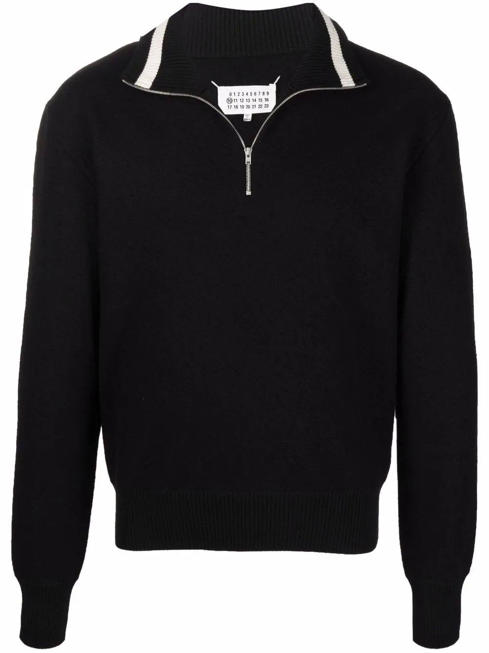 

Maison Margiela suéter tejido con cuello alzado - Negro