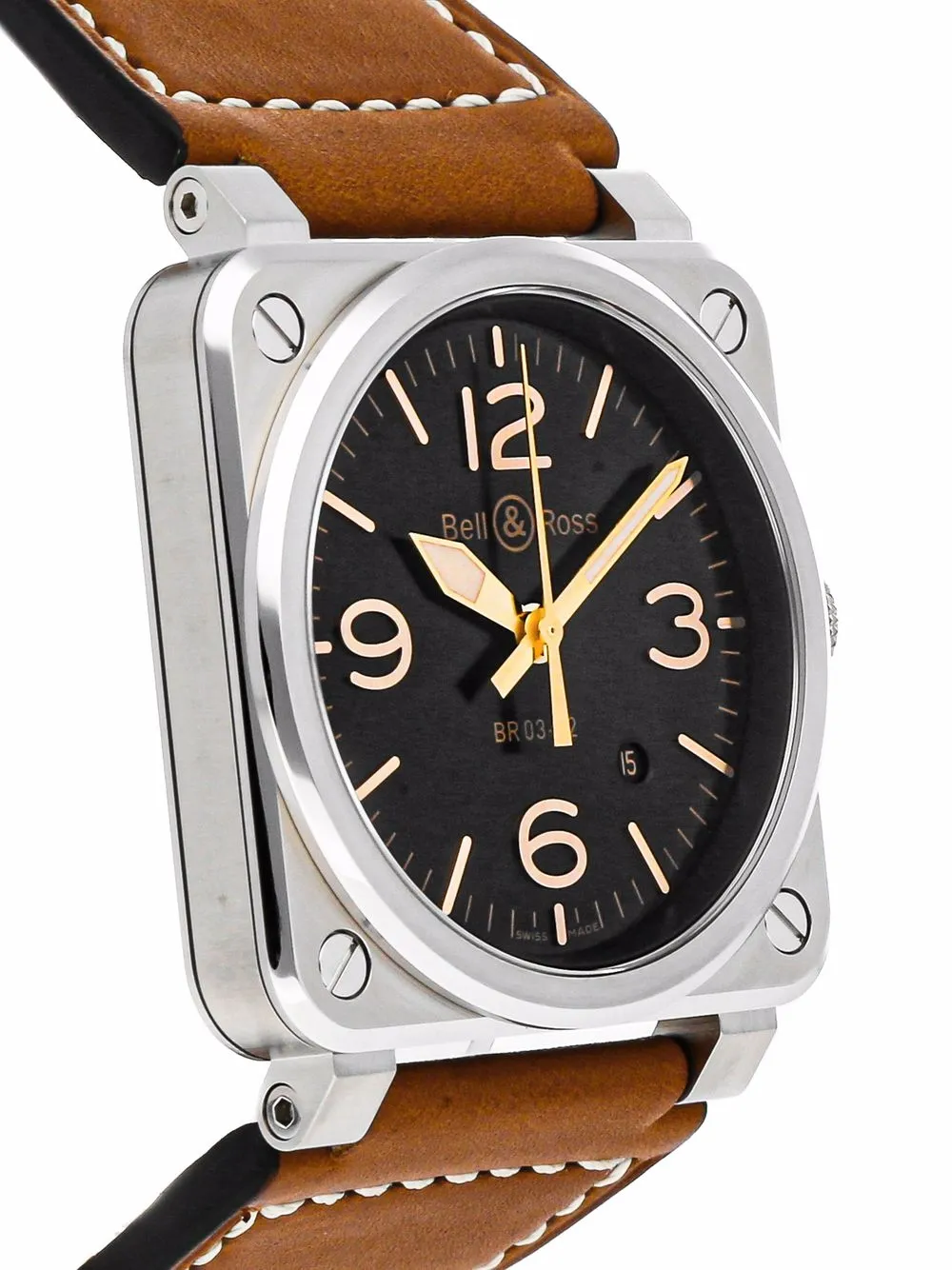 фото Bell & ross наручные часы br 03-92 golden heritage pre-owned 42 мм 2021-го года