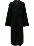 Goen.J tie-waist wool-blend double-faced coat - Black