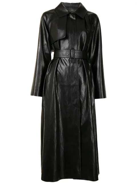 Goen.J Trenchcoat aus Faux-Leder