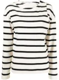 Goen.J double-layered stripe jersey top - White