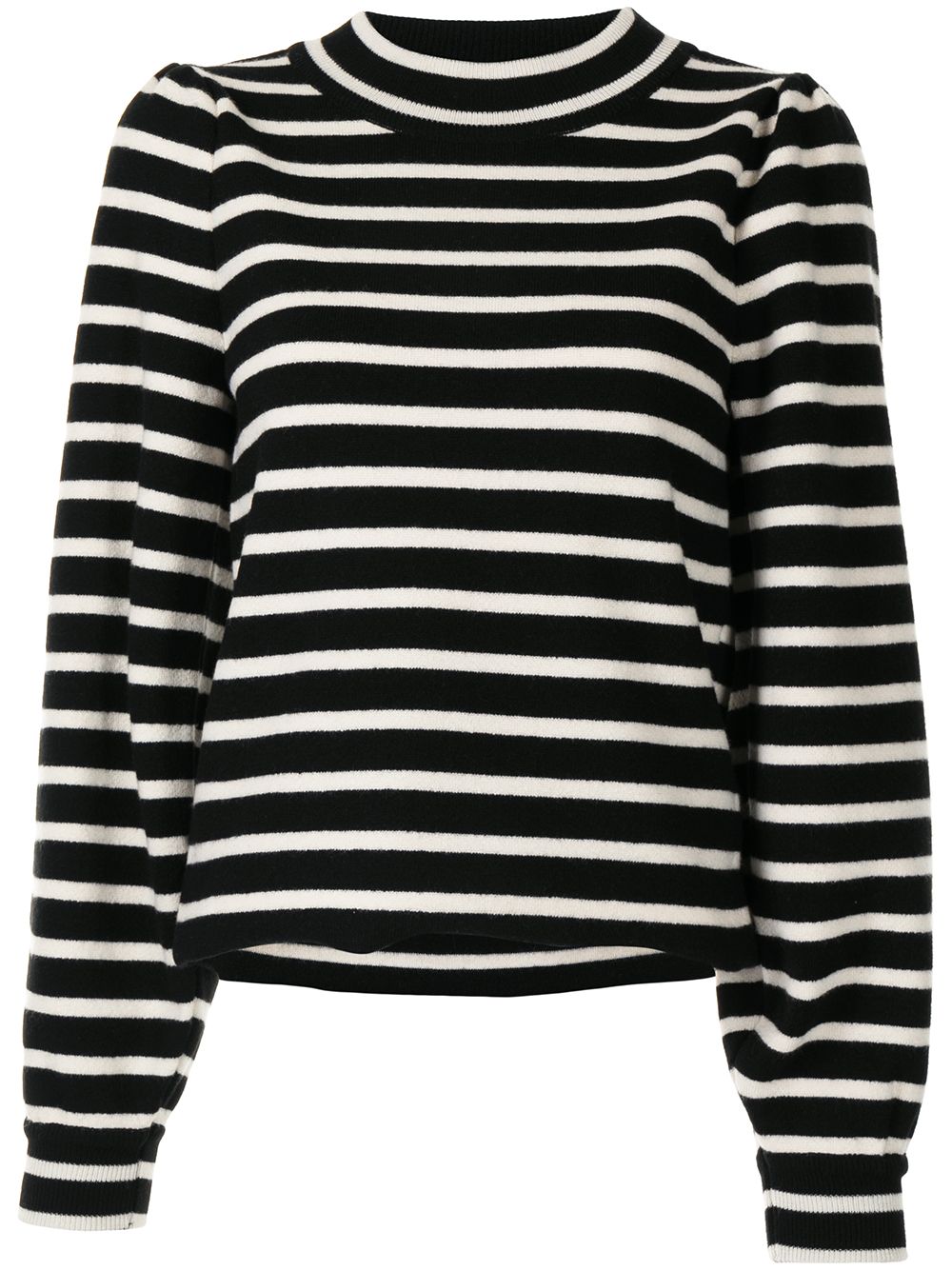 Goen.J striped pattern jumper – Black