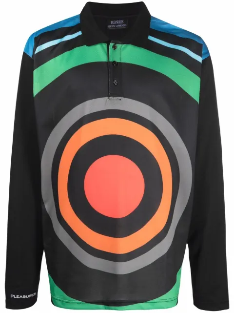 Pleasures multicolour-print polo shirt