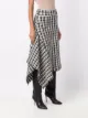 Jil Sander two-tone cotton asymmetric skirt