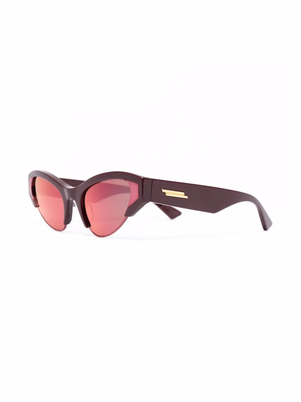 Bottega Veneta Eyewear Zonnebril met cat-eye montuur - Rood