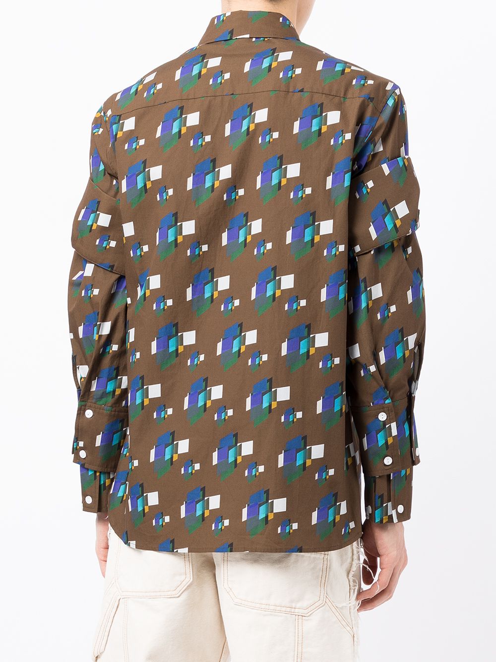 фото Delada geometric-print shirt