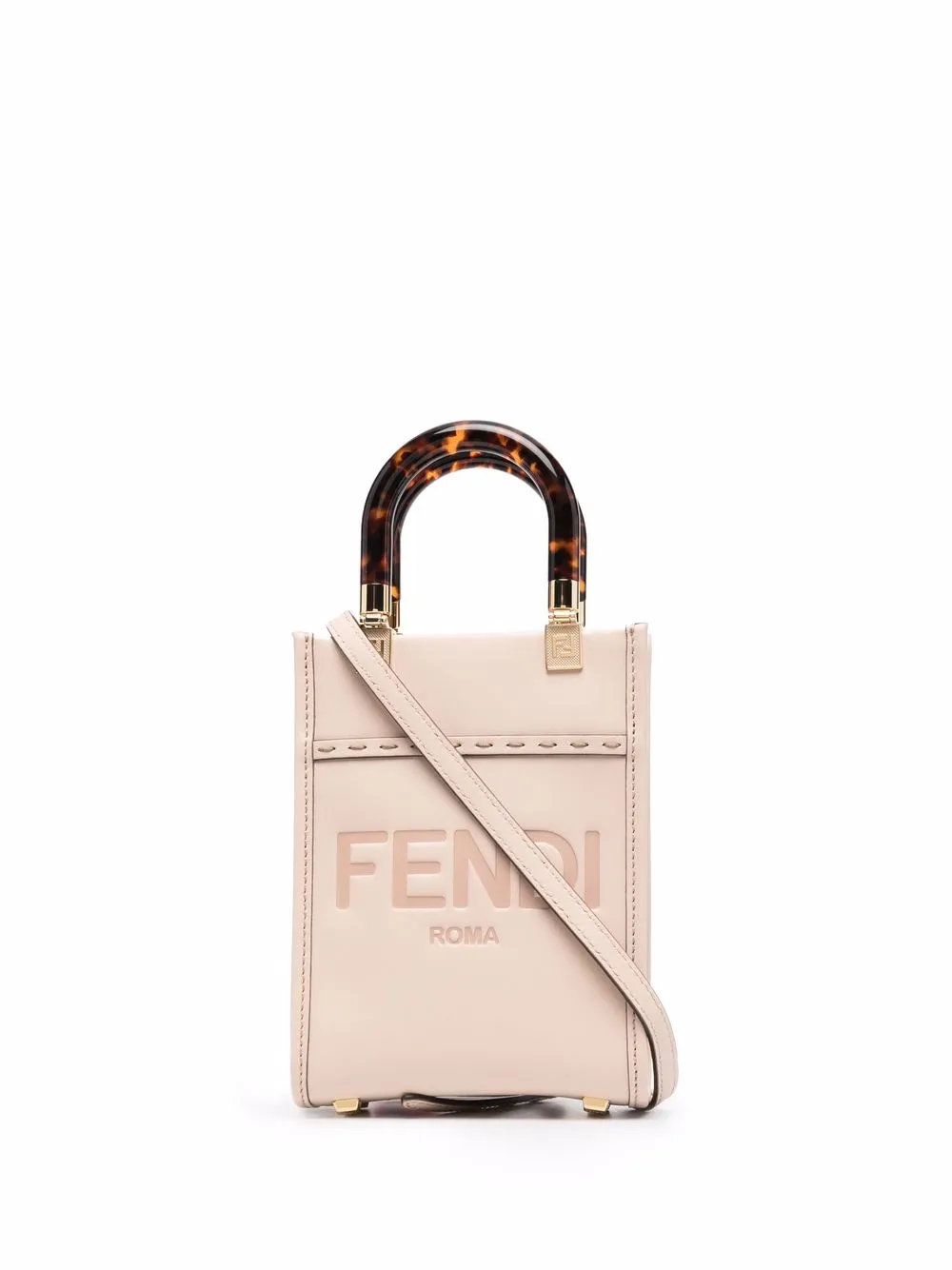 фото Fendi сумка-тоут с тисненым логотипом