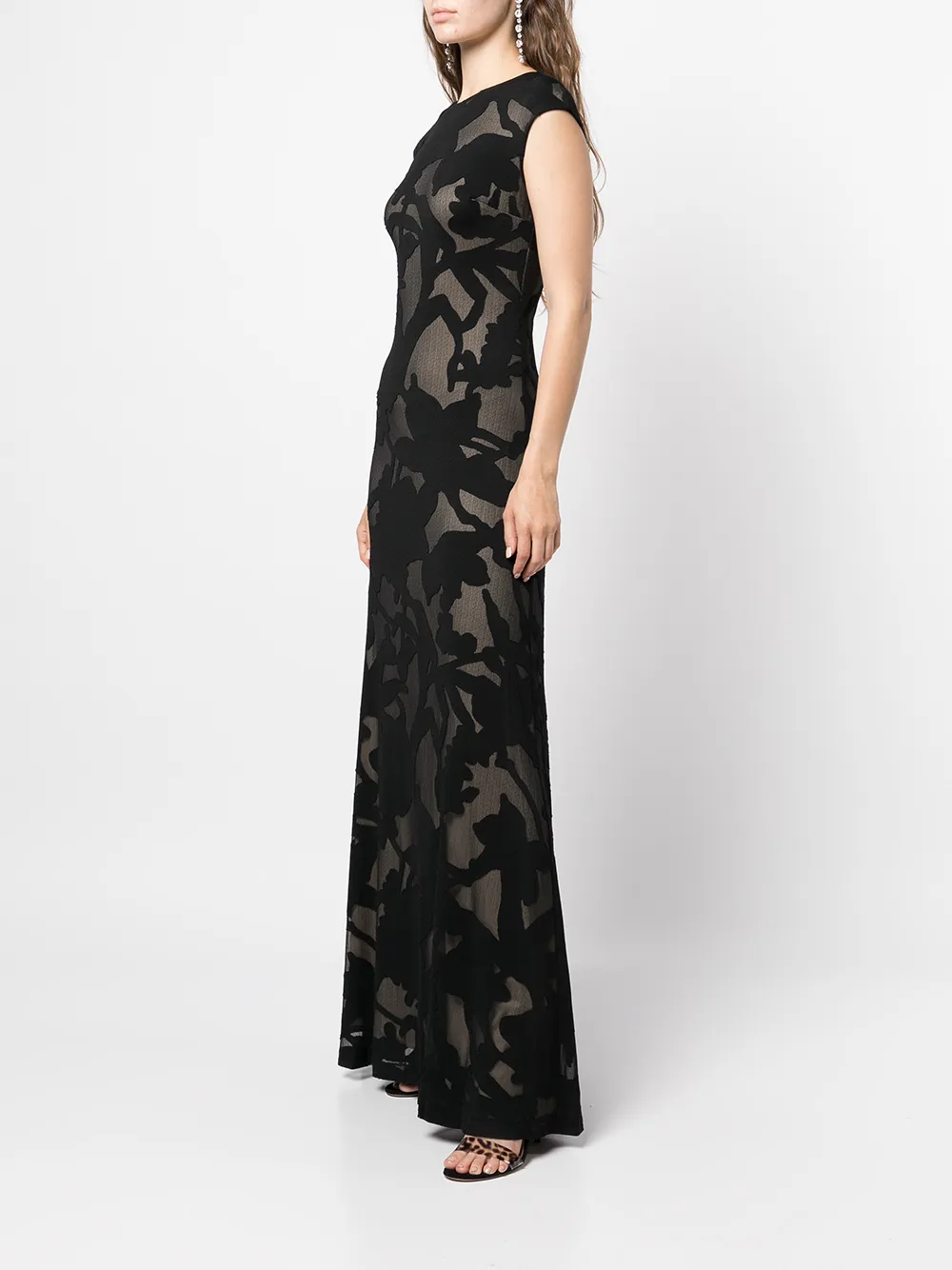 фото Halston heritage вечернее платье с абстрактным принтом