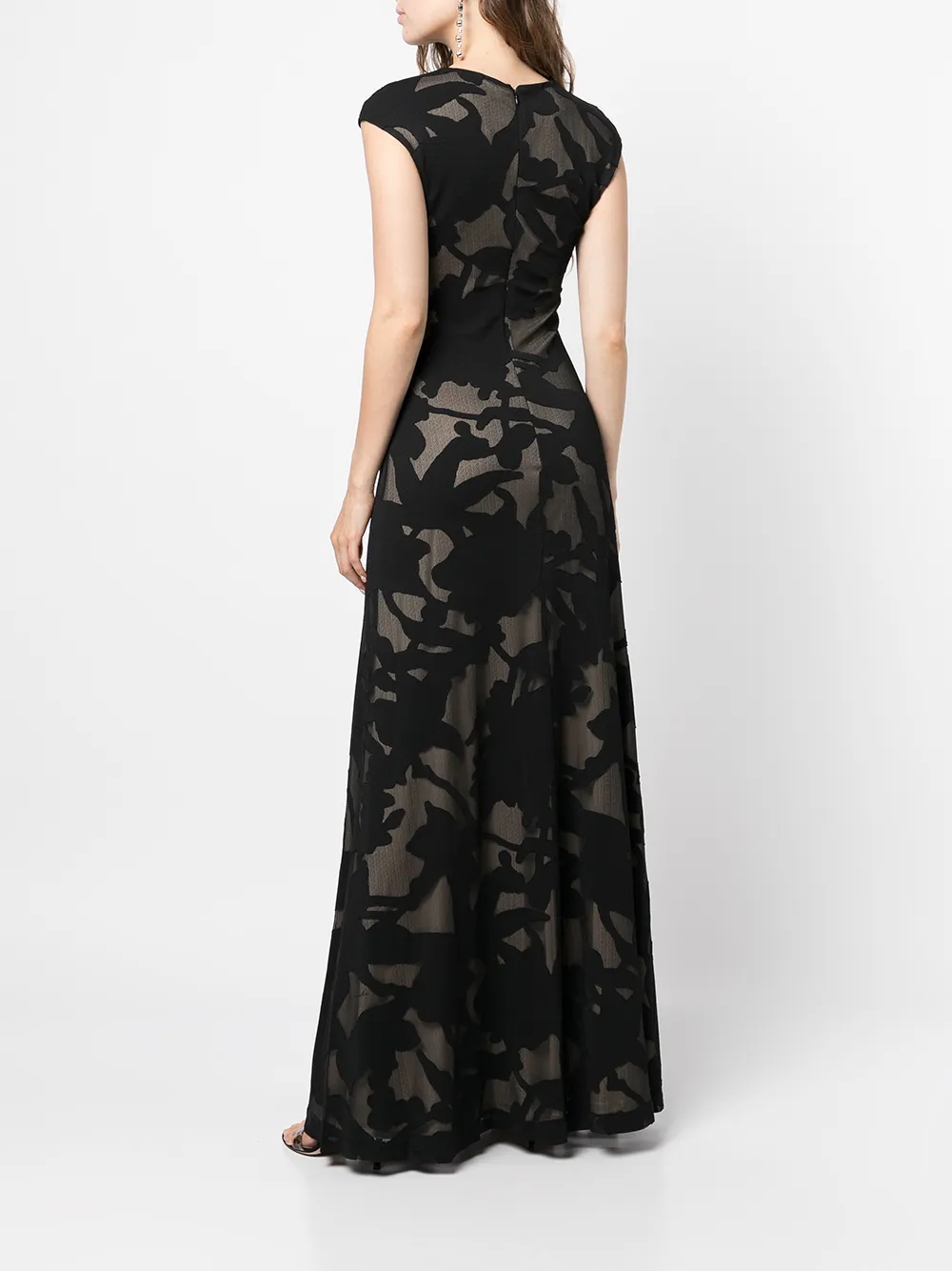 фото Halston heritage вечернее платье с абстрактным принтом