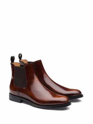 ショートブーツ・ブーティ CHURCHS MONMOUTH WG CHELSEA BOOTS IN BRUSHED LEATHER Church's monmouth chelsea leather brushed ankle boots