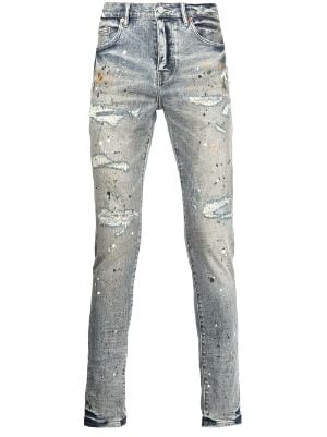 Purple Brand Allure-jacquard Monogram Denim Jeans - Farfetch