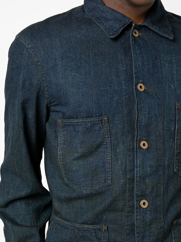 rrl selvedge denim engineer jacket