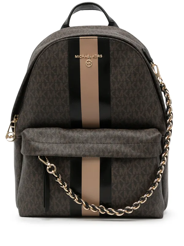 michael kors medium logo stripe zip pouch