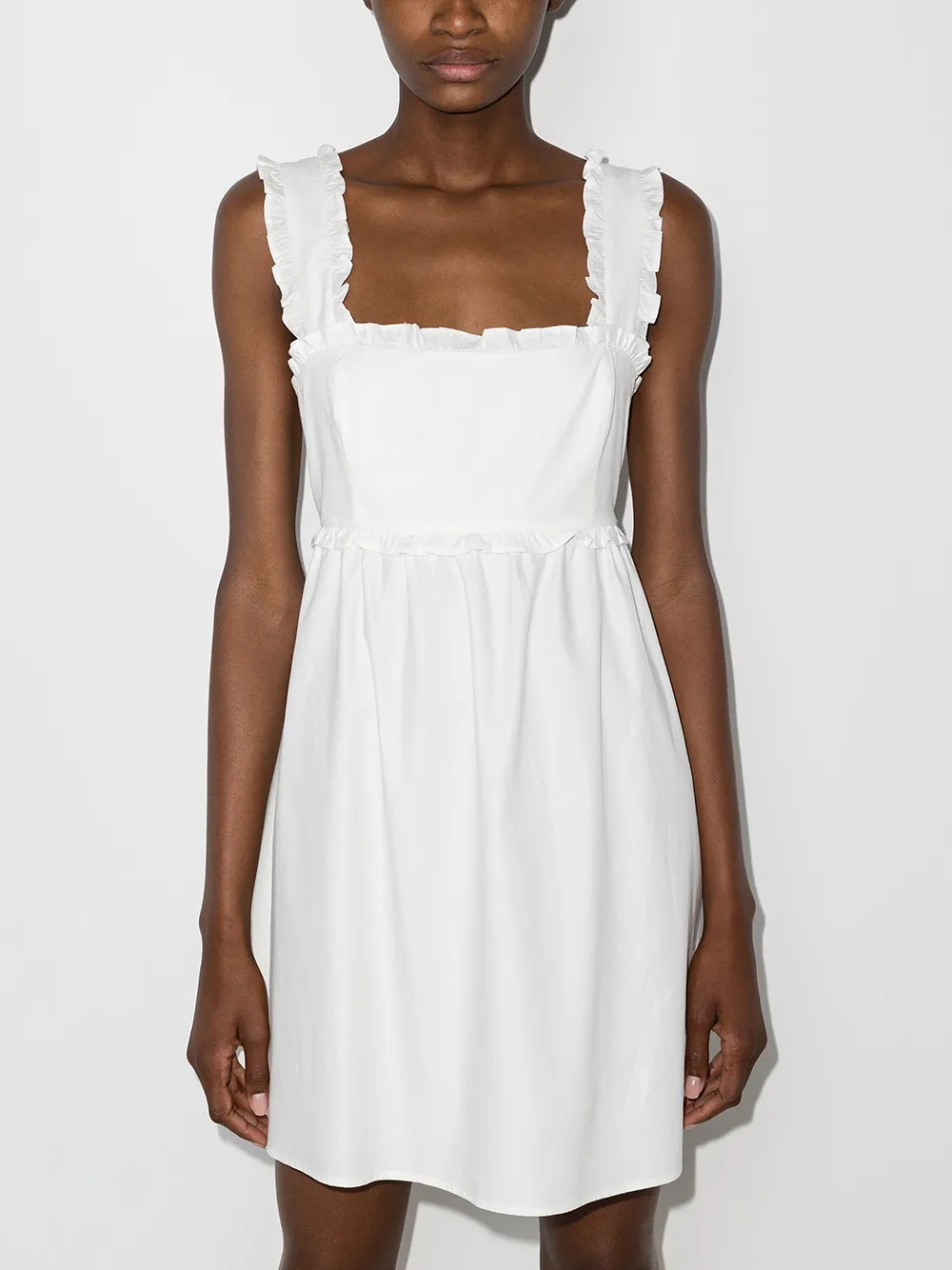 Image 2 sur Reformation REF LIAH STRETCH COTTON TIE BACK MINI DR