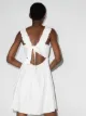 Reformation REF LIAH STRETCH COTTON TIE BACK MINI DR