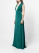Halston Heritage plunge-neck floor-length gown