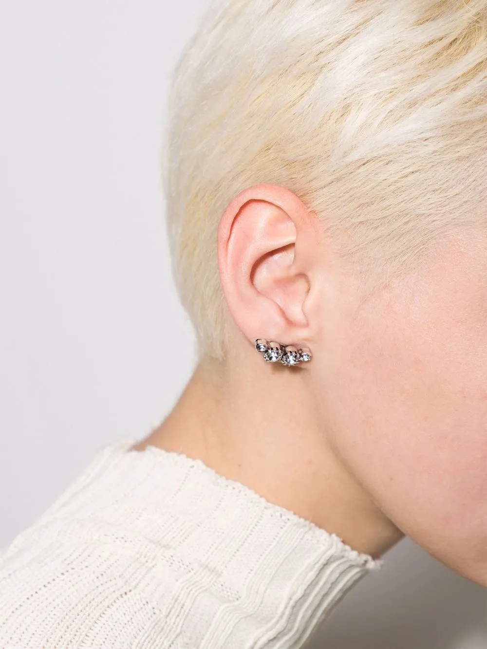  Isabel Marant A Wild Shore Ohrstecker Mit Kristallen   Silber 