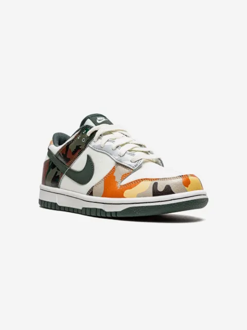 Nike Kids Dunk Low "Sail Multi-Camo" sneakers