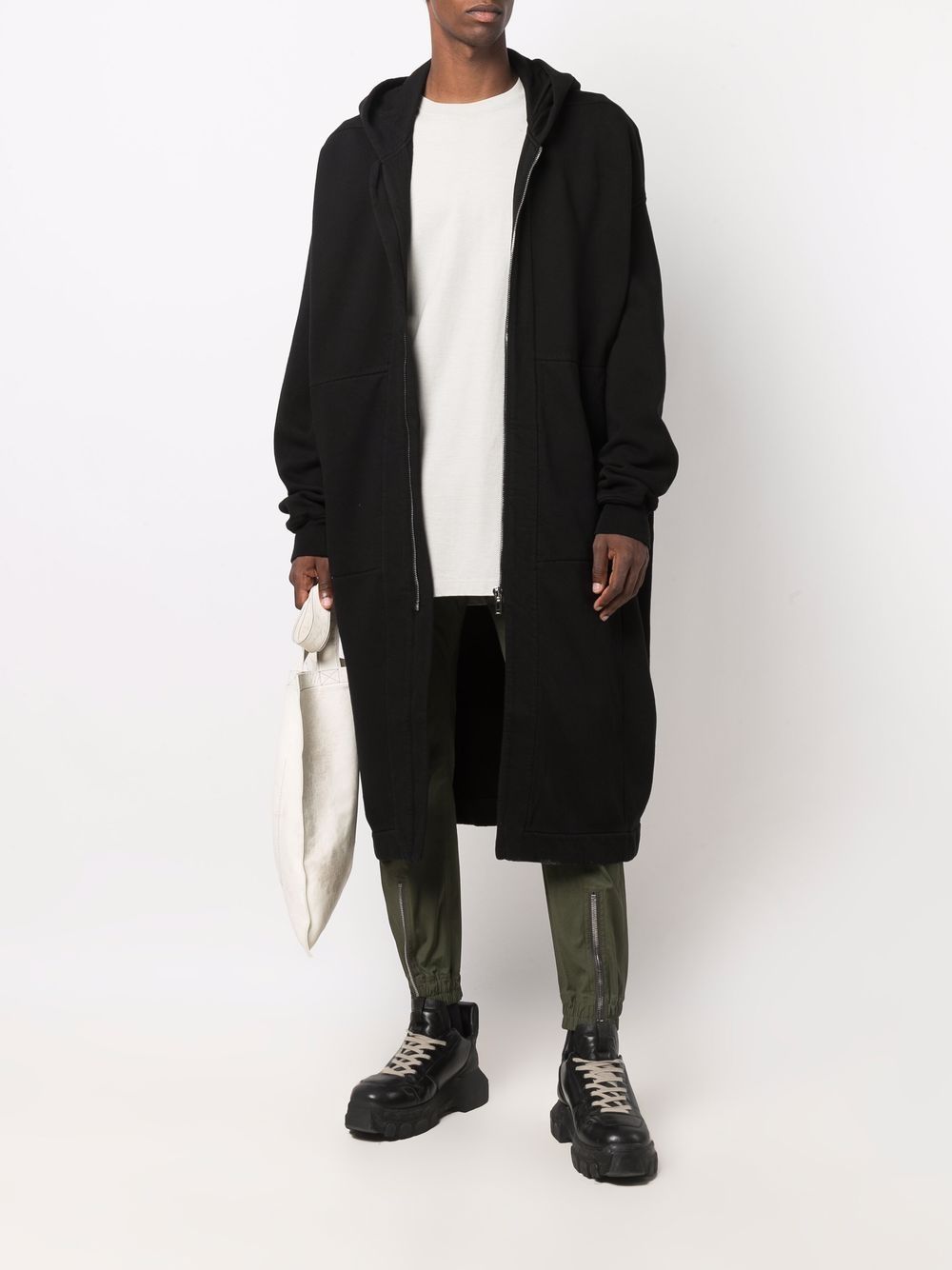 фото Rick owens drkshdw удлиненное худи на молнии