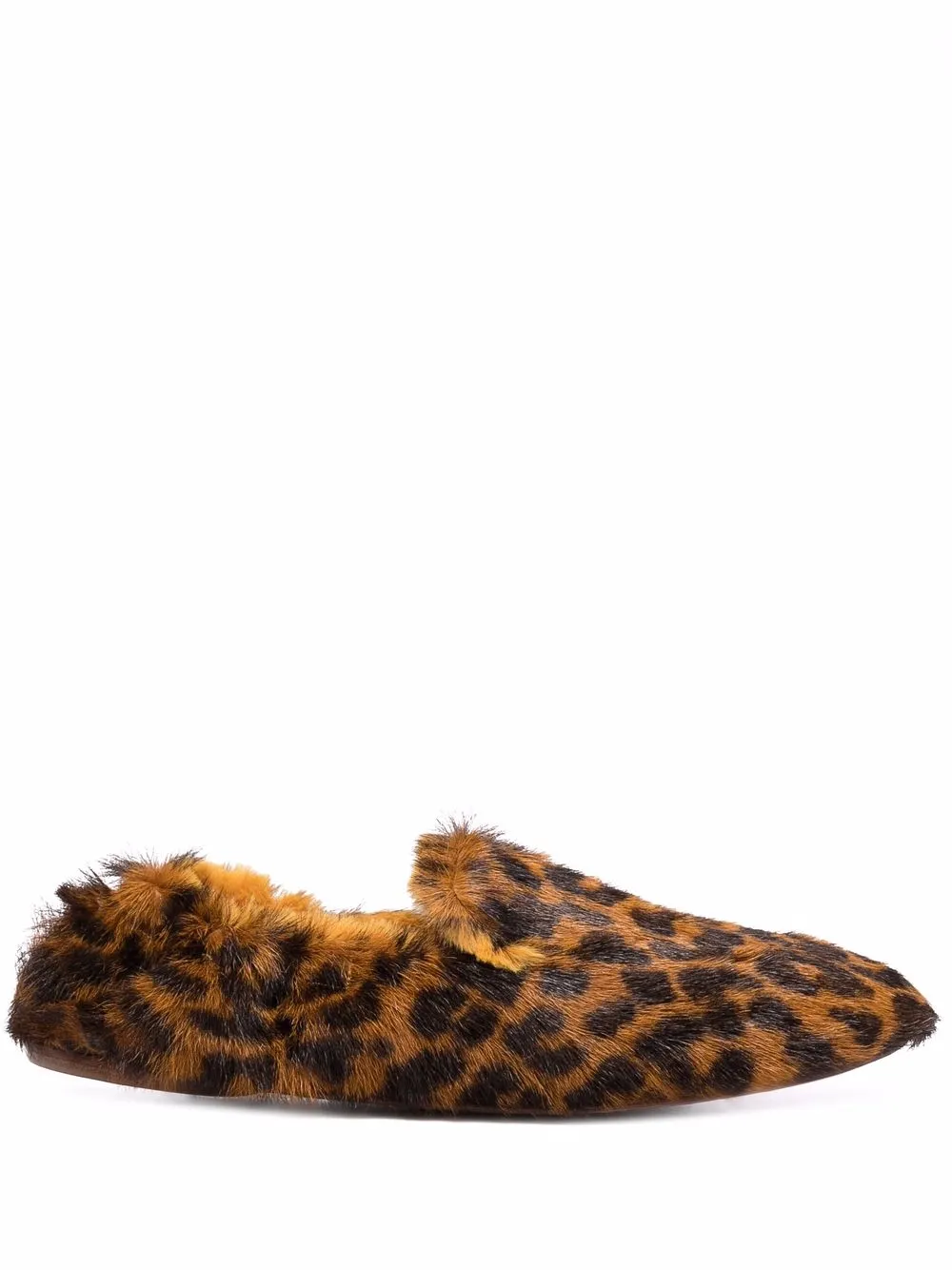 Maison Margiela Leopard Print Slippers In Animal Print