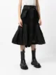 sacai embroidered-message asymmetric flared skirt