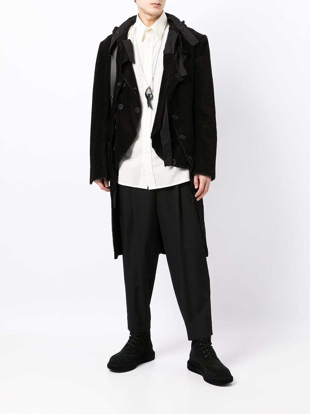 фото Yohji yamamoto многослойное двубортное пальто