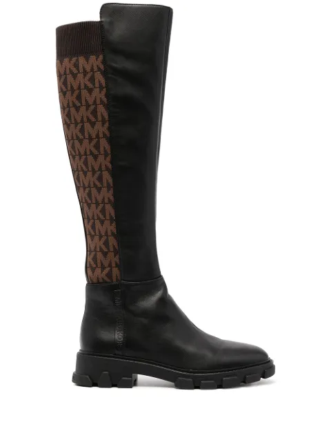 ridley leather and logo boot