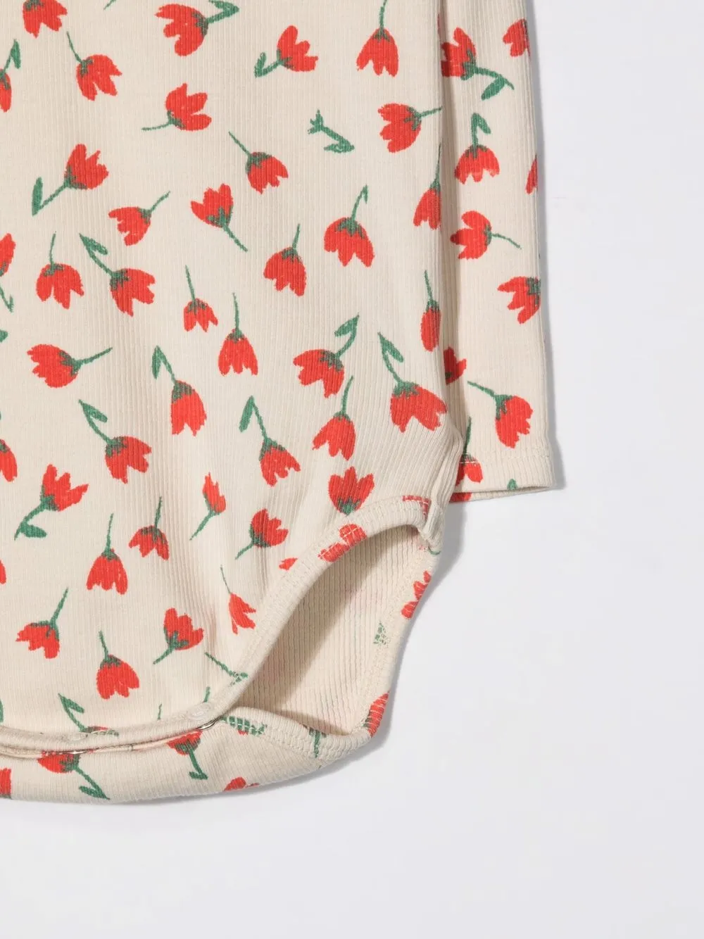 Bobo Choses Romper met bloemenprint Beige