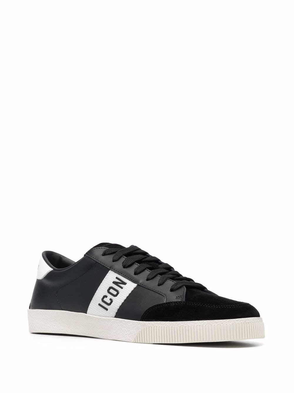 Shop Dsquared2 Icon Print Low-top Sneakers In Schwarz