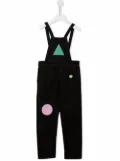 Bobo Choses logo-embroidered dungarees - Black