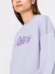 GANNI logo-patch long-sleeve sweatshirt
