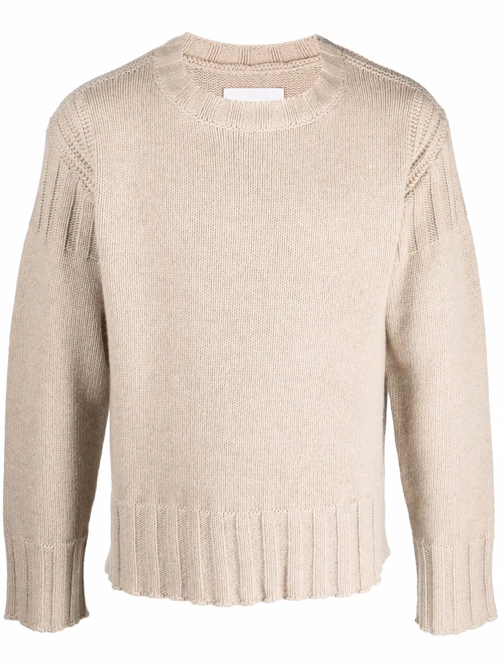 

Jil Sander ribbed-detail crew-neck jumper - Neutrals