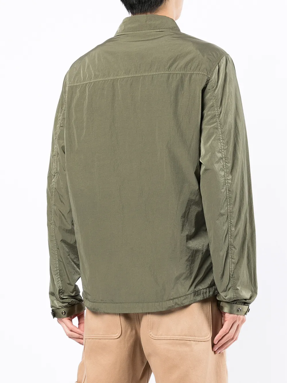 C.p. Company Zipped Fitted Jacket In Green