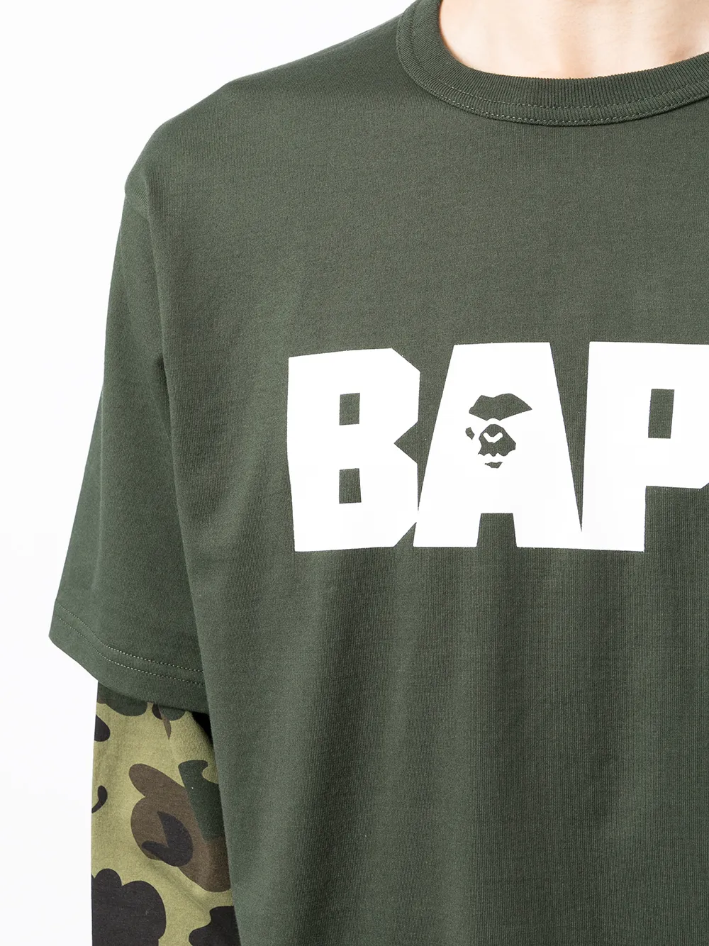 фото A bathing ape® многослойная толстовка с камуфляжными рукавами