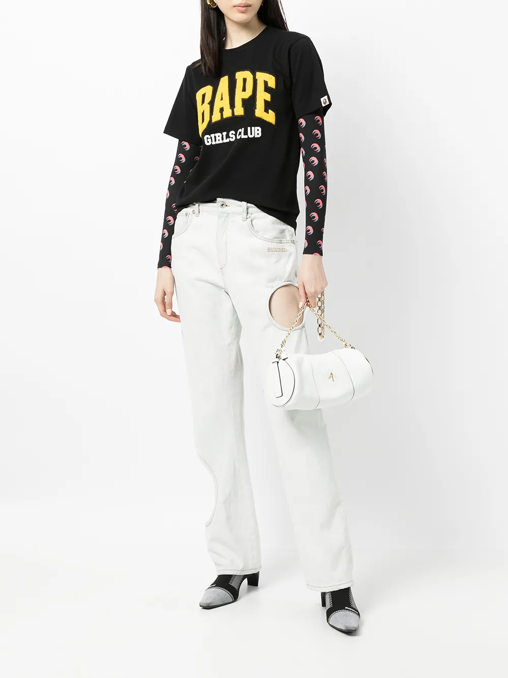 фото A bathing ape® футболка с принтом girls club