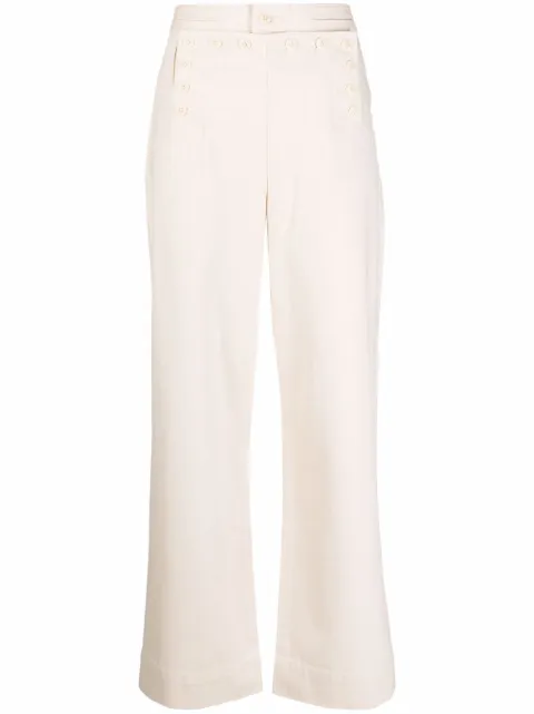 Tory Burch high-waisted sailor trousers
