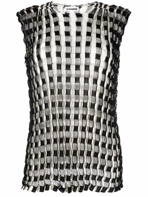 Jil Sander woven-design jumper