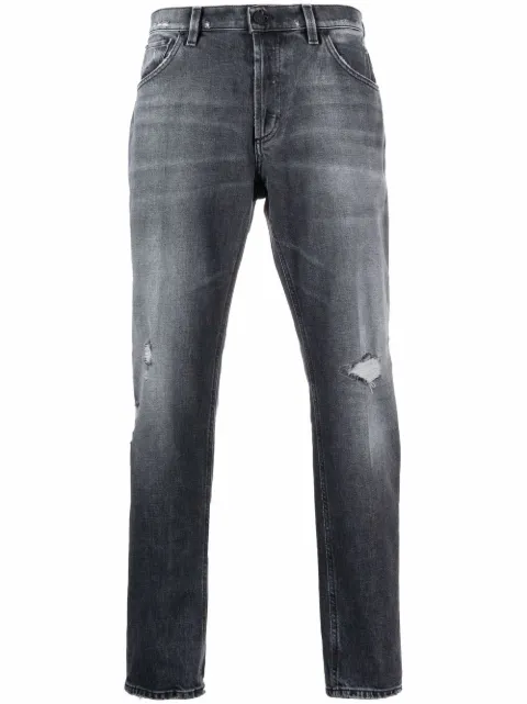 DONDUP jeans rectos con efecto envejecido