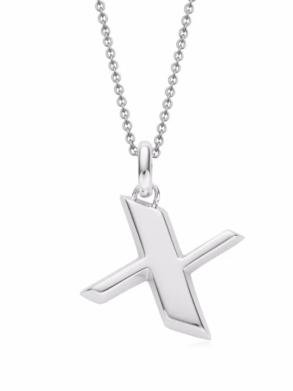 MONICA VINADER Alphabet X Pendant Charm 