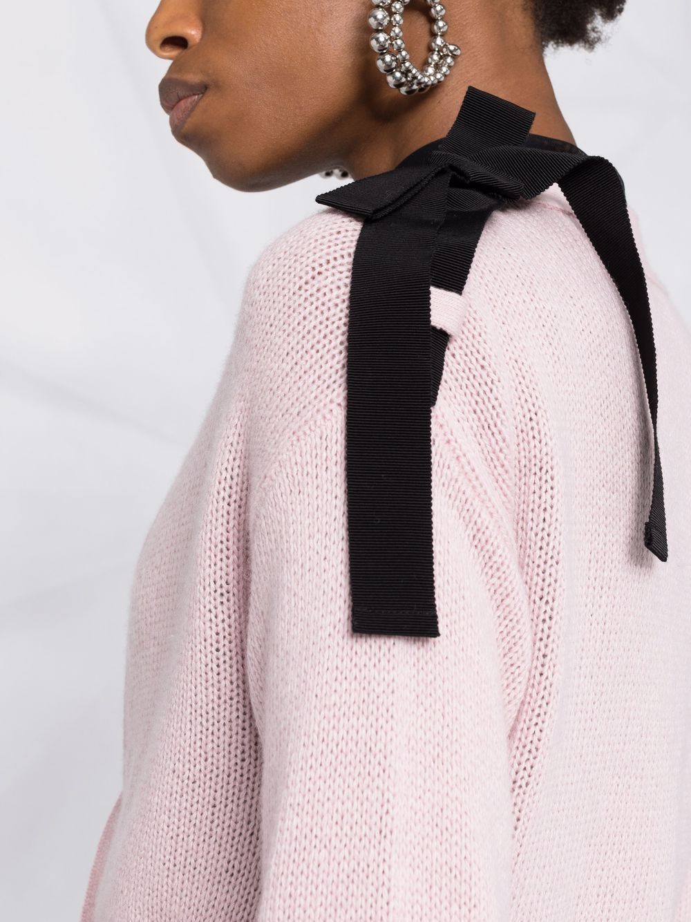 фото Red valentino bow-detail knitted cardigan