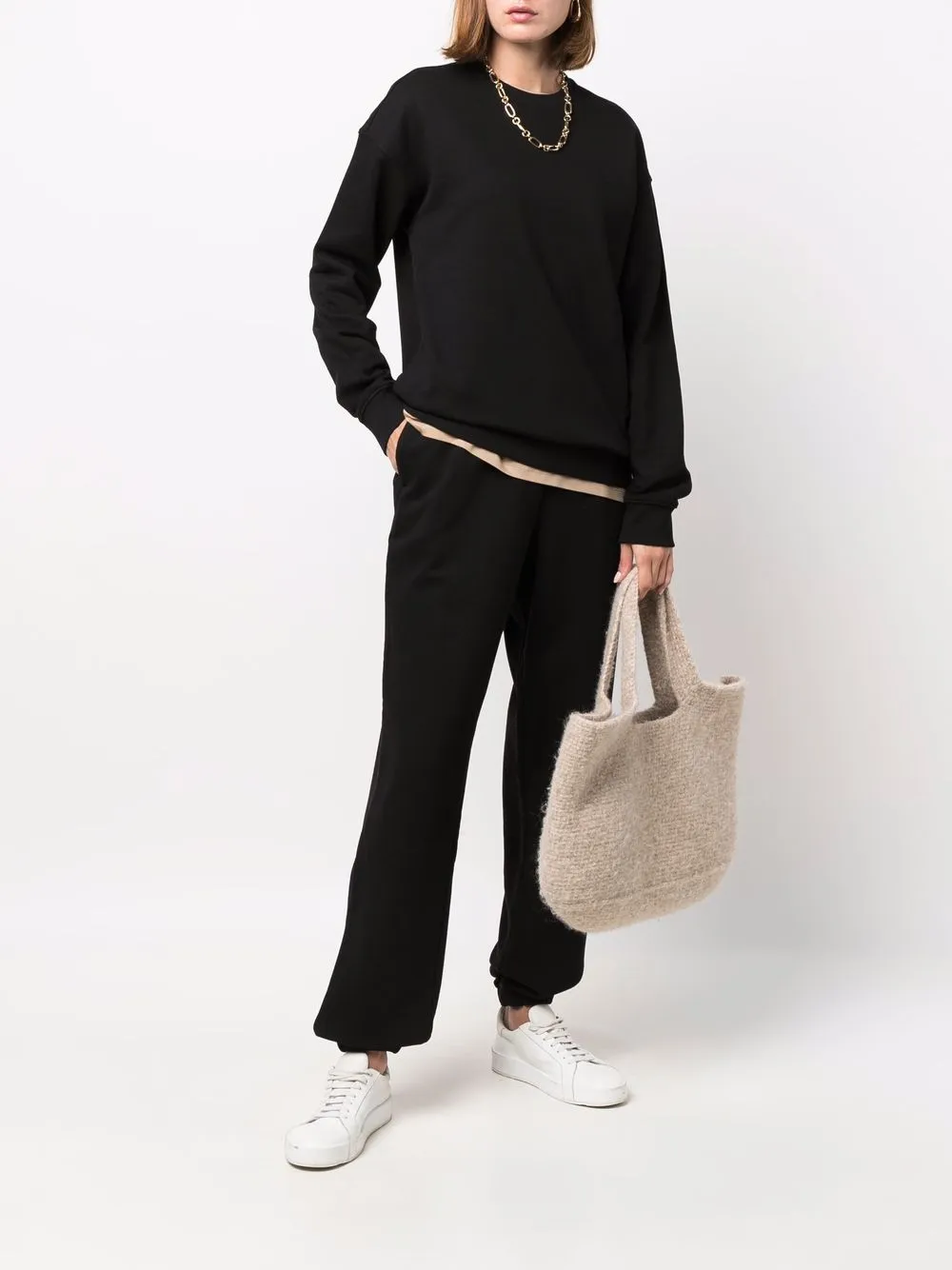 12 STOREEZ Sweater met ronde hals - Zwart