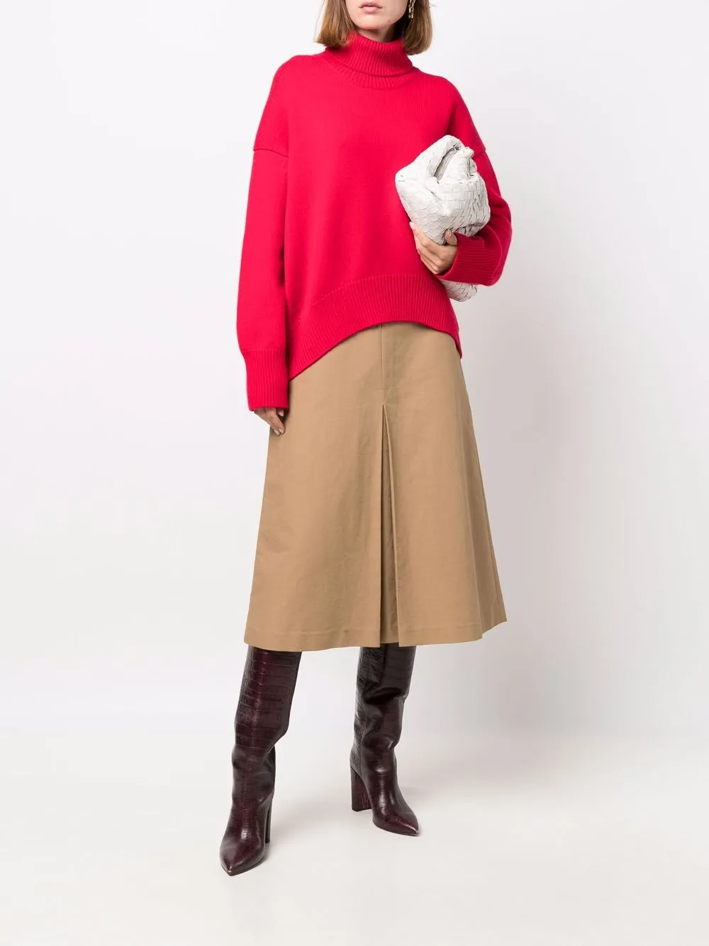 12 STOREEZ Gebreide coltrui - Rood