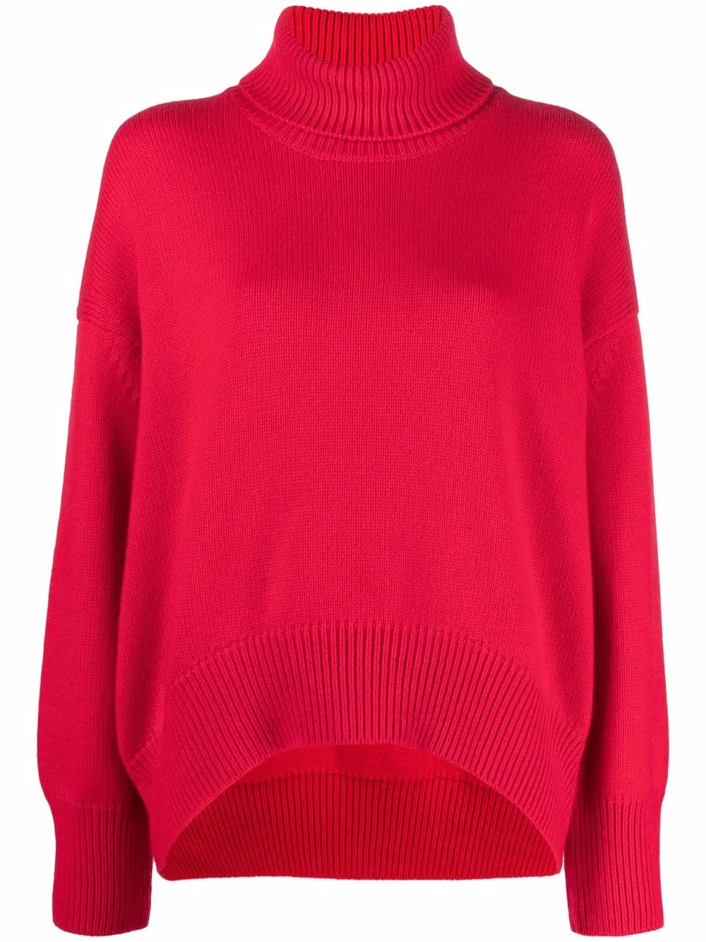 

12 STOREEZ roll neck knitted jumper - Red