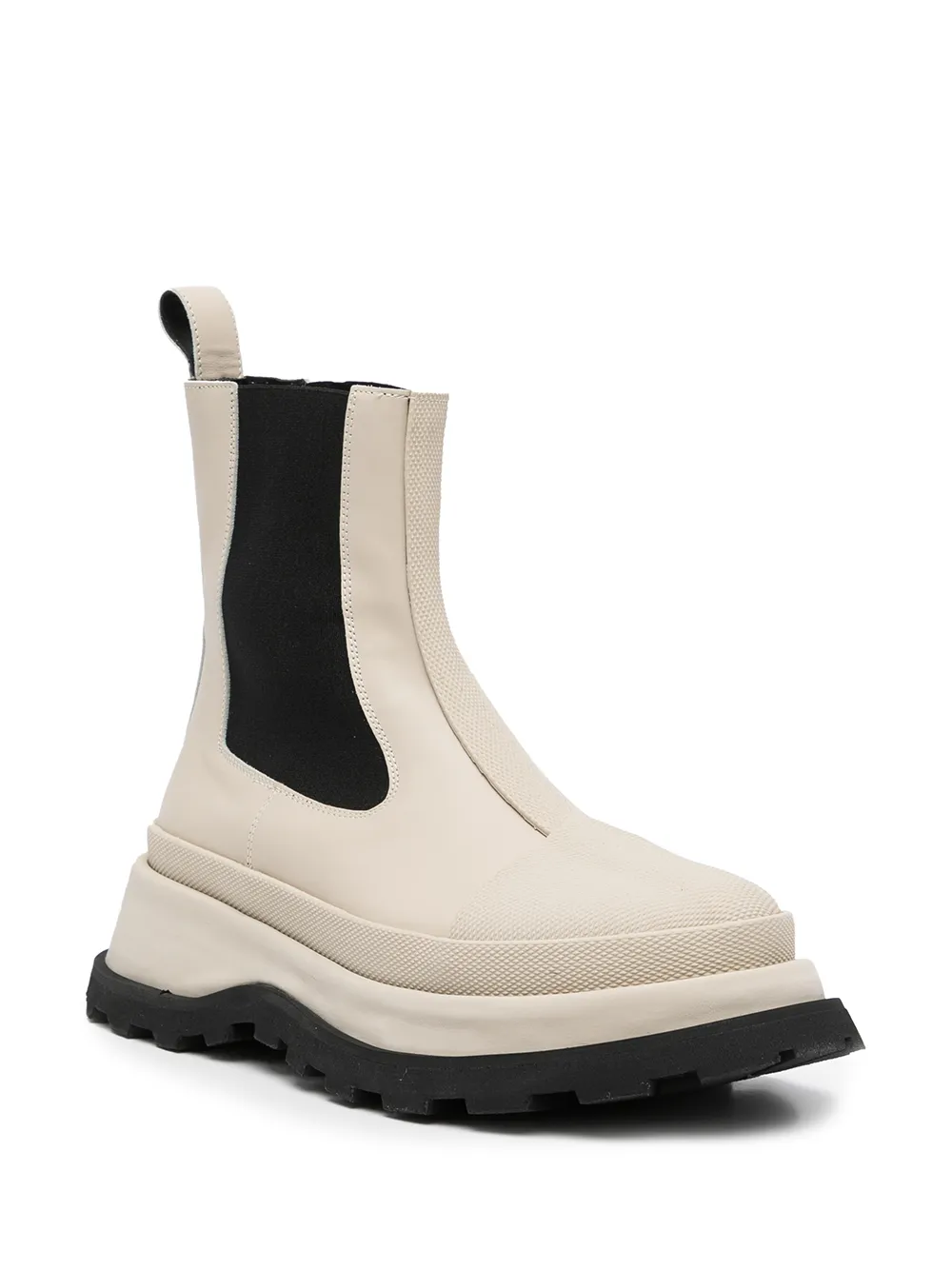 Jil Sander Chelsea laarzen met chunky zool - Bruin