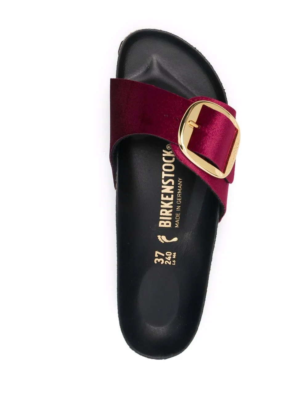 фото Birkenstock бархатные сандалии с пряжкой