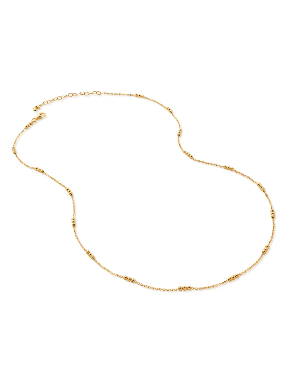 Monica Vinader triple beaded 18-20" chain necklace | Gold | Image 1
