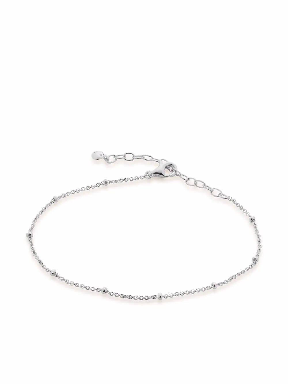 Monica Vinader pulsera de cadena con cuentas - Plateado