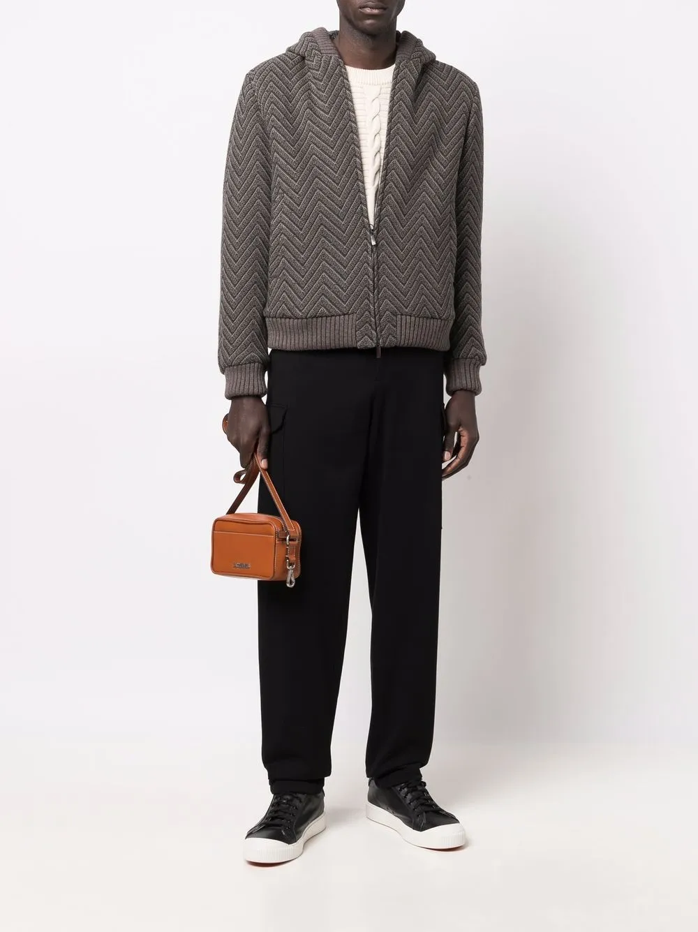 фото Emporio armani зауженные брюки средней посадки