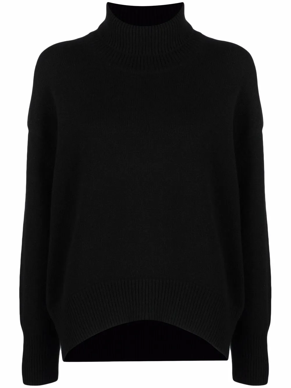 

12 STOREEZ roll neck knitted jumper - Black